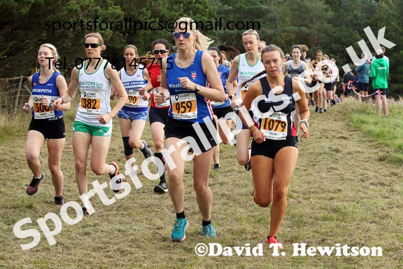 Senior womens 2021 North Eastern Harrier League, Druridge Bay. Photo: David T. Hewitson/Sports for All Pics
